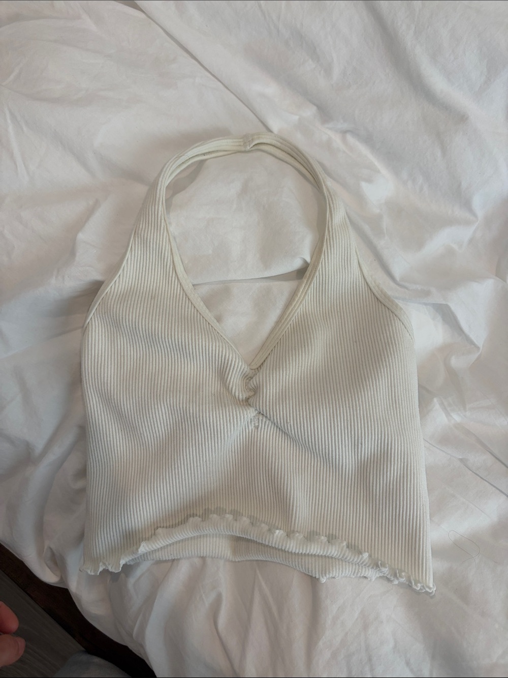 Gilly Hicks seamless Ribbed Halter Crop Top